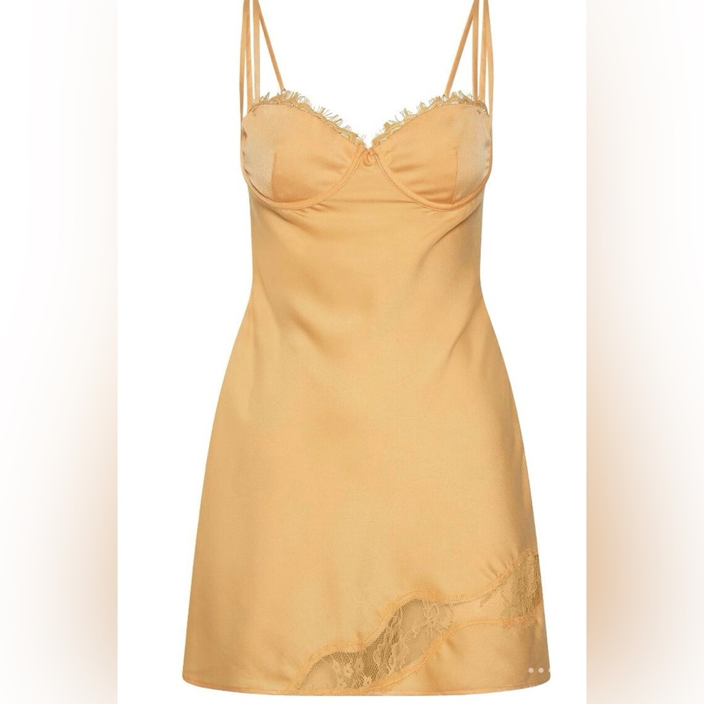 Meshki lace mini dress - yellow
